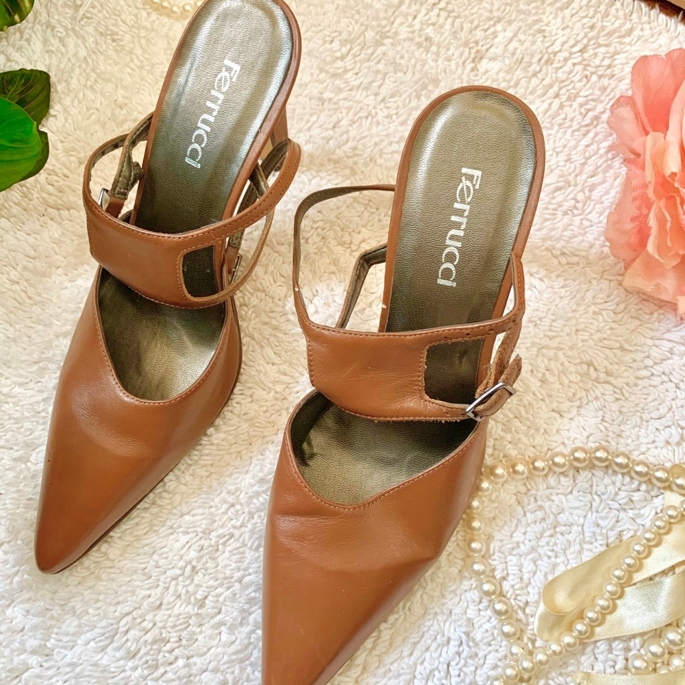 Brazilian Leather Slingback pumps